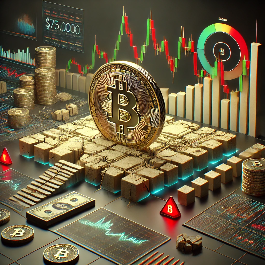 📉Bitcoin en riesgo: el soporte clave de $75,000 bajo presión.