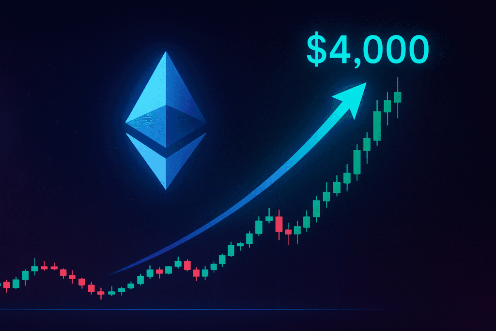 🚀 ¿Por Qué Sube Ethereum Hoy? ETH Apunta a los $4,000 Impulsado por ETFs y Fuerza Técnica