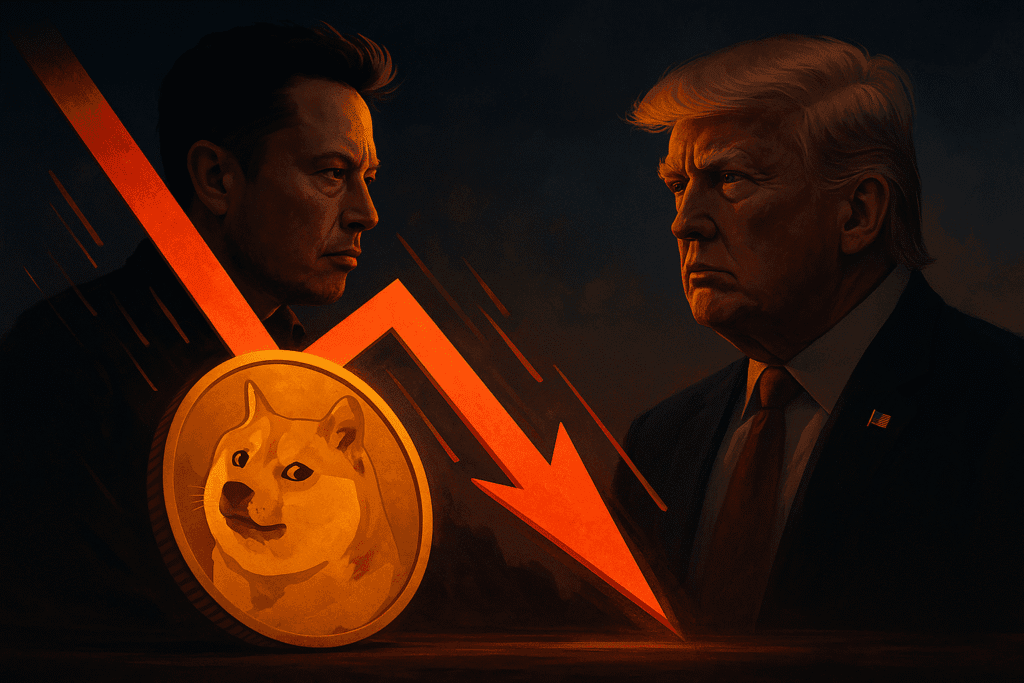 🐶 Dogecoin en Peligro: ¿Caerá un 66% hasta $0.06 por la Disputa Trump-Musk?