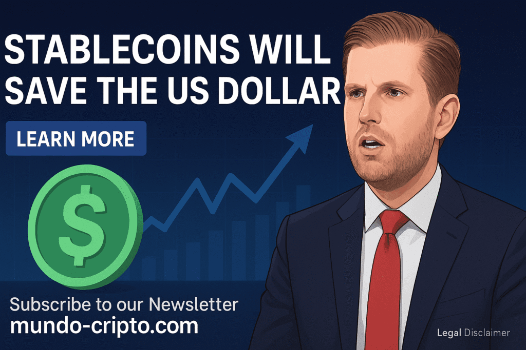 🇺🇸 Stablecoins: ¿la salvación del dólar? Eric Trump defiende su potencial
